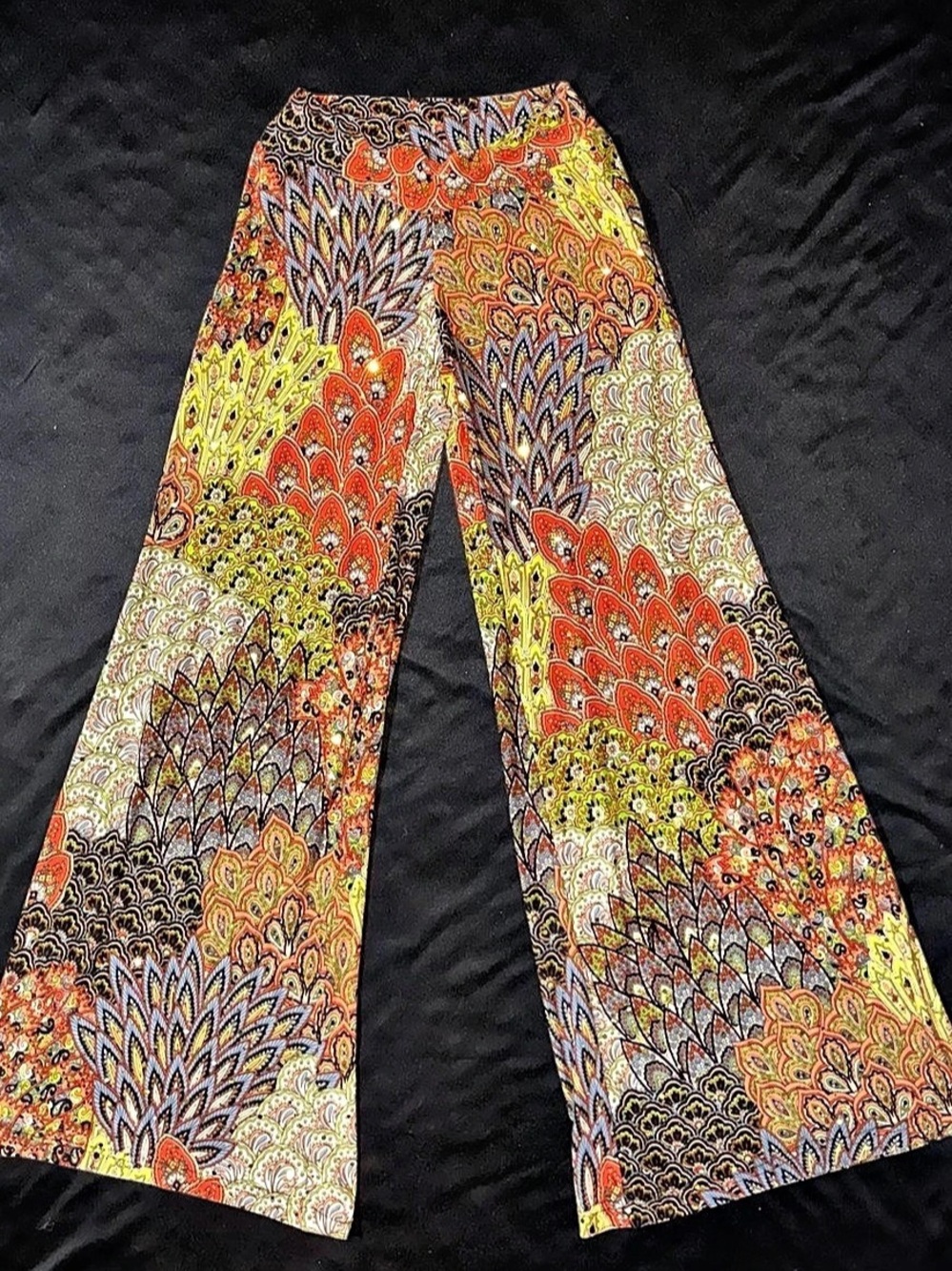 Vintage Dream Dance Wide Leg Paisley Pants Size XS